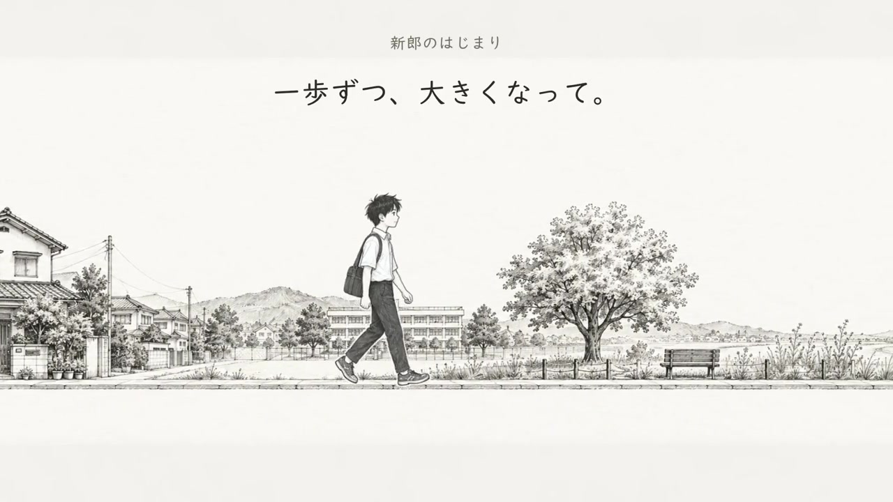 鉛筆画風の人物と写真でふたりの歩みを描くPENCIL LIFE