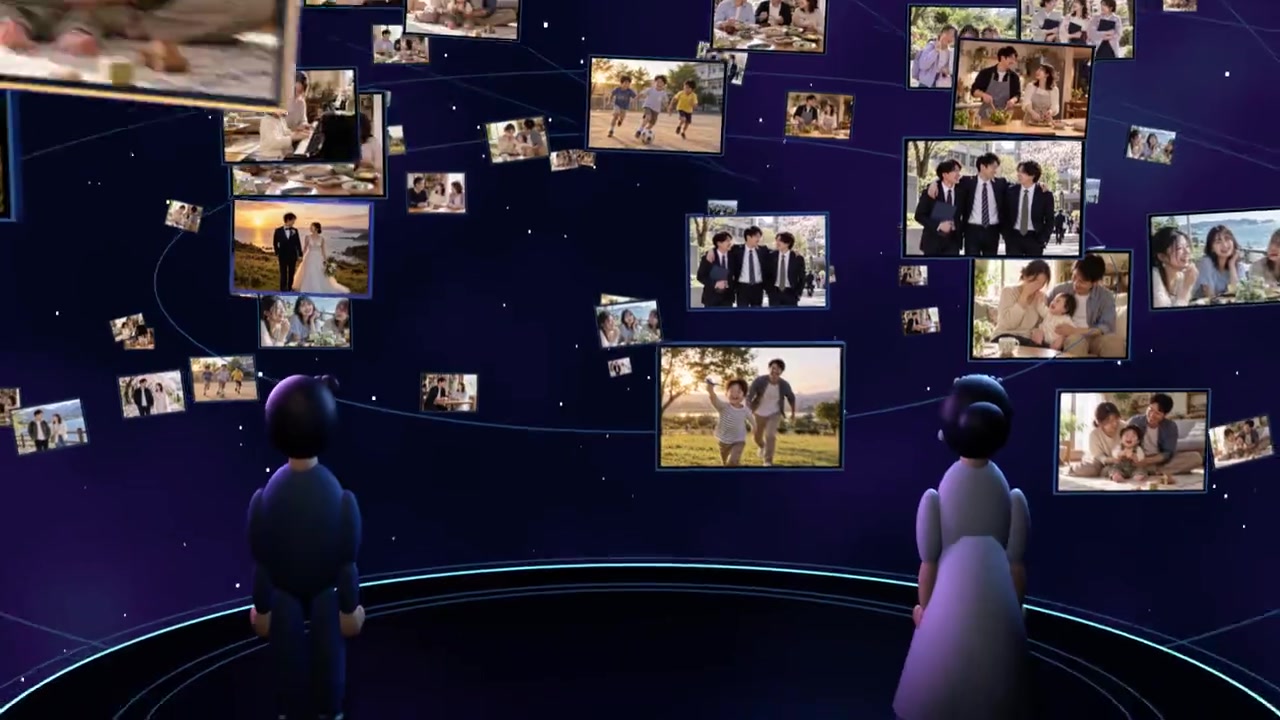 星空の3D空間に思い出の写真を浮かべたMEMORY UNIVERSE